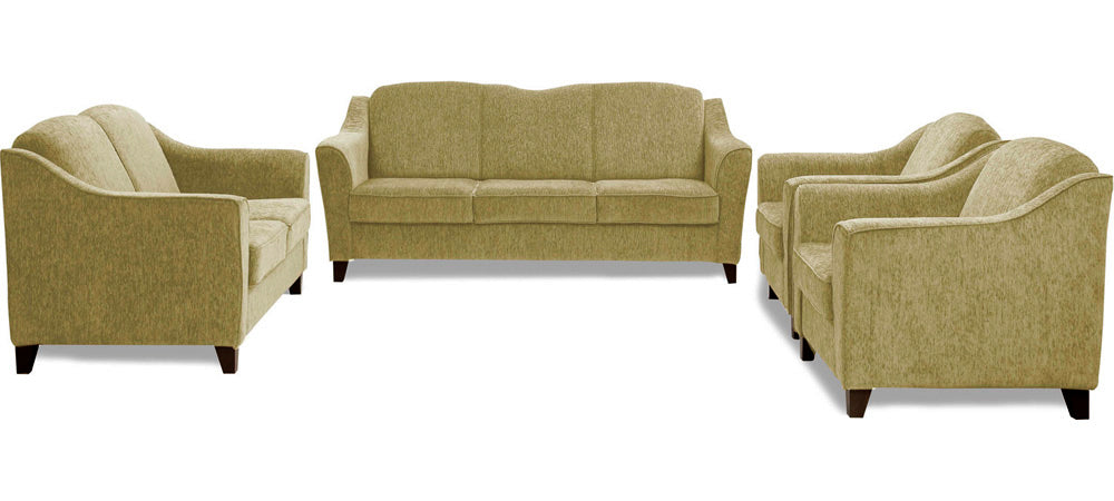 Cresecent - Victorian Gold Fabric Sofa (3-2-1-1 Sofa Combo)