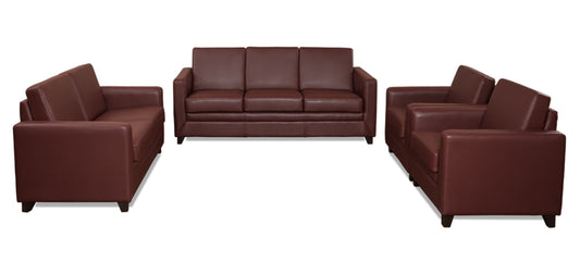 Symphony - Wine Red Leatherite 3-2-1-1 Sofa Combo