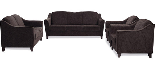 Cresecent - Earth Brown Fabric Sofa (3-2-1-1 Sofa Combo)