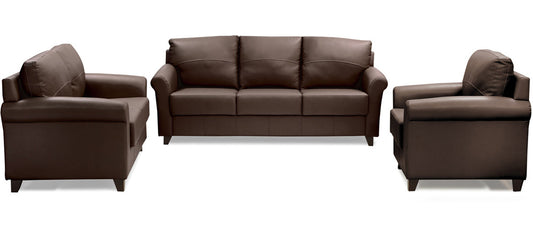 Harmony - Wine Red Leatherite Sofa (3-2-1 Sofa Combo)