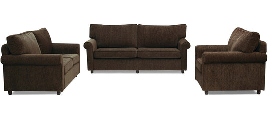 Muse - Muse Fabric Sofa 3-2-1 Sofa Set - Earth Brown