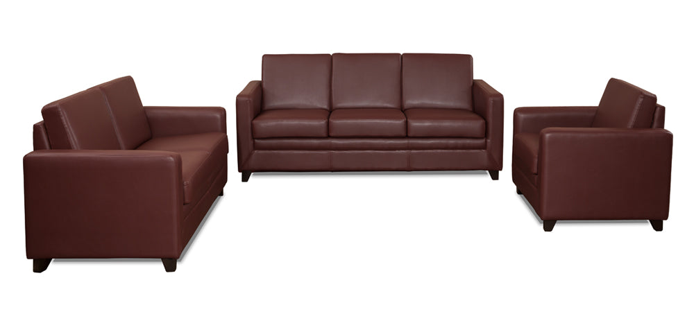 Symphony - Wine Red Leatherite 3-2-1 Sofa Combo