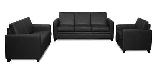 Symphony - Misty Grey Leatherite Sofa (3-2-1 Sofa Combo)