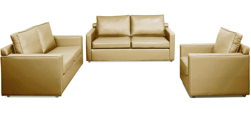 Synergy - Camel Cord Leatherite Sofa (3-2-1 Sofa Combo)