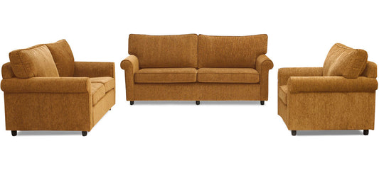 Muse - Muse Fabric Sofa 3-2-1 Sofa Set - Scarlet Rust