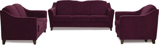 Cresecent - Dark Berry Fabric Sofa (3-2-1 Sofa Combo)