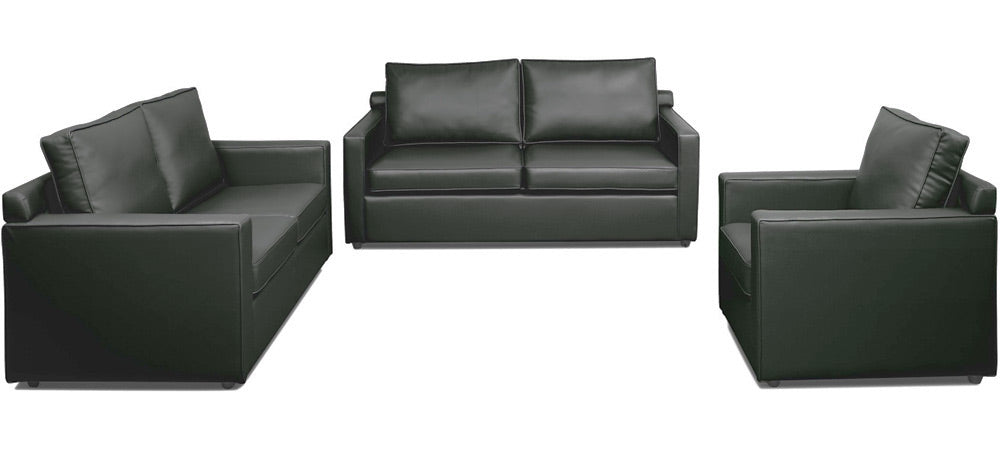 Synergy - Misty Grey Leatherite Sofa (3-2-1 Sofa Combo)