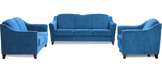 Cresecent - Persian Blue Fabric Sofa (3-2-1 Sofa Combo)