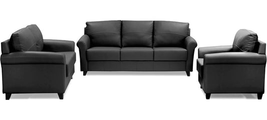 Harmony - Misty Grey Leatherite Sofa (3-2-1 Sofa Combo)