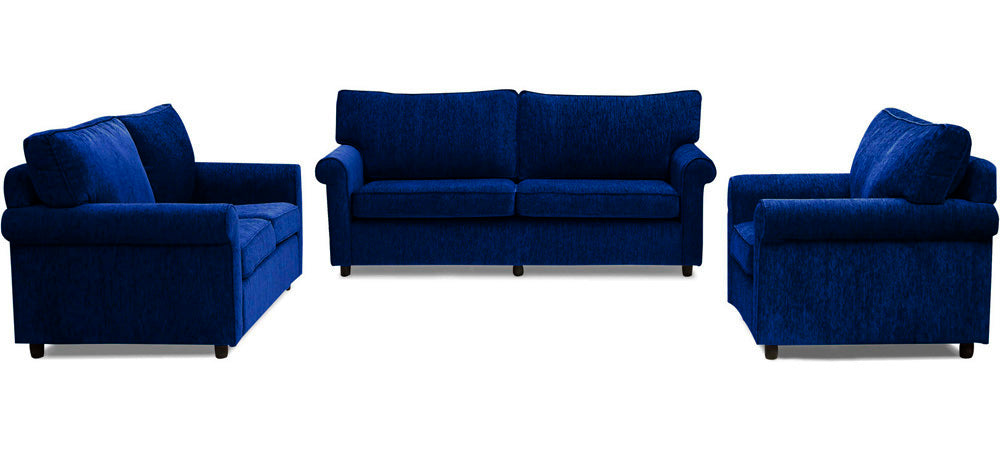 Muse - Muse Fabric Sofa 3-2-1 Sofa Set - Midnight Blue