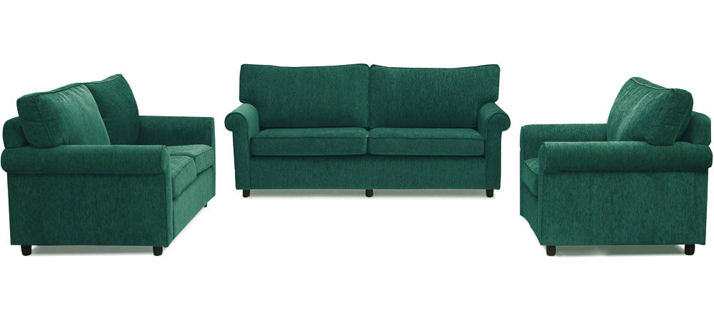 Muse - Muse Fabric Sofa 3-2-1 Sofa Set - Green