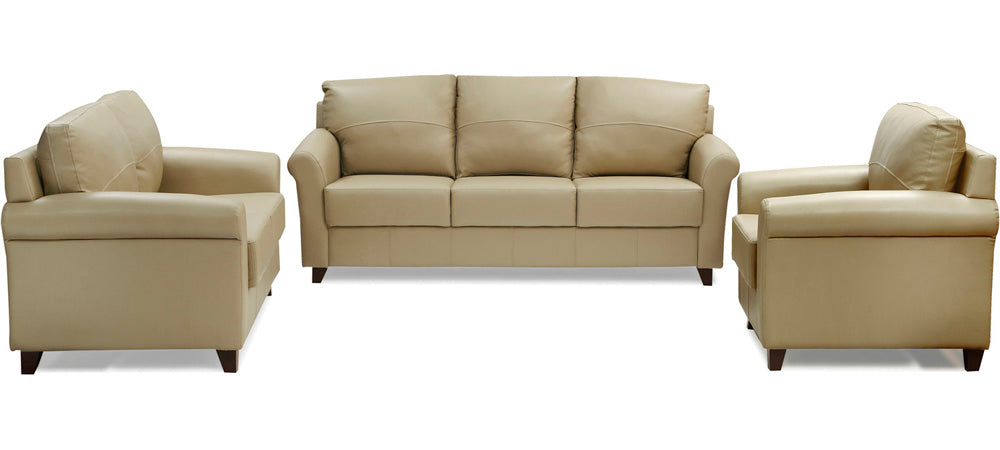 Harmony - Camel Cord Leatherite Sofa Set 3-2-1