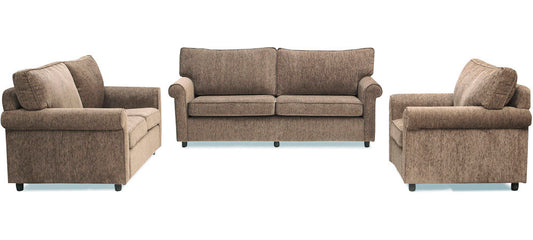 Muse - Muse Fabric Sofa 3-2-1 Sofa Set - Brown