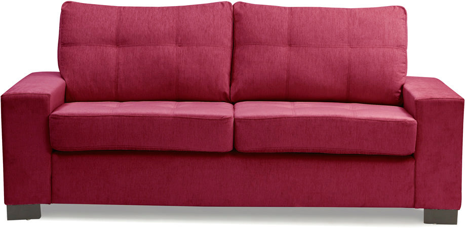 Radiance - Carmine Maroon Fabric Sofa (3 - Seater)