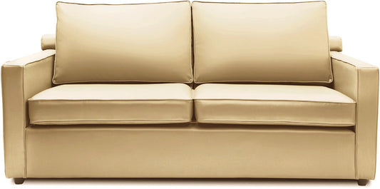 Synergy - Ivory Leatherite 3 - Seater Sofa