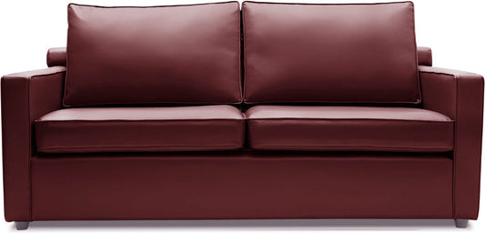 Synergy - Garnet Cherry Leatherite Sofa (3 - Seater)