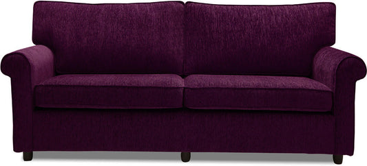 Muse - Dark Berry Fabric Sofa (3 - Seater)