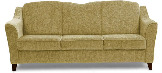 Crescent - Victorian Gold Fabric Sofa 3 - Seater