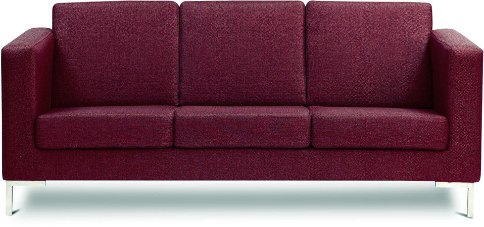 Stellar - Cranberry Fabric Sofa (3 - Seater)