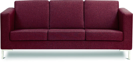 Stellar - Cranberry Fabric Sofa (3 - Seater)