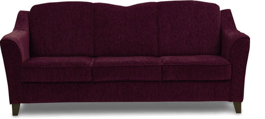 Cresecent - Dark Berry Fabric Sofa (3 - Seater)