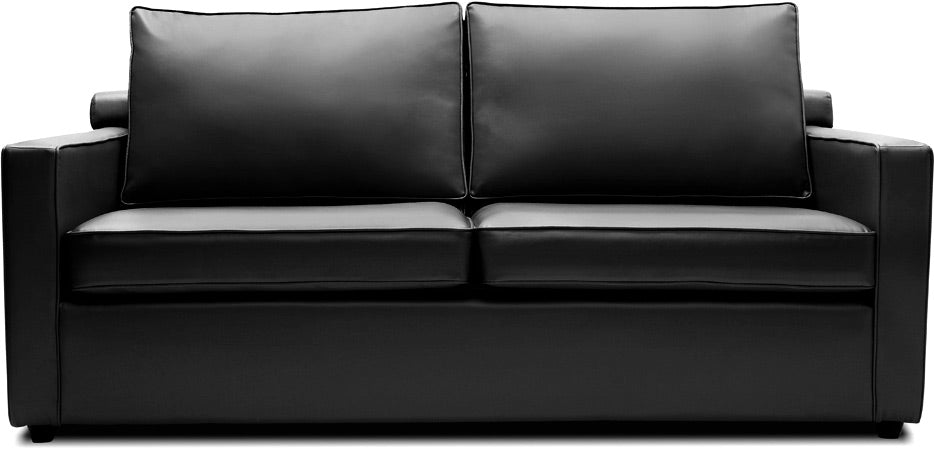 Synergy - Tarmac Black Leatherite Sofa (3 - Seater)