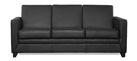 Symphony - Misty Grey Leatherite Sofa (3 - Seater)