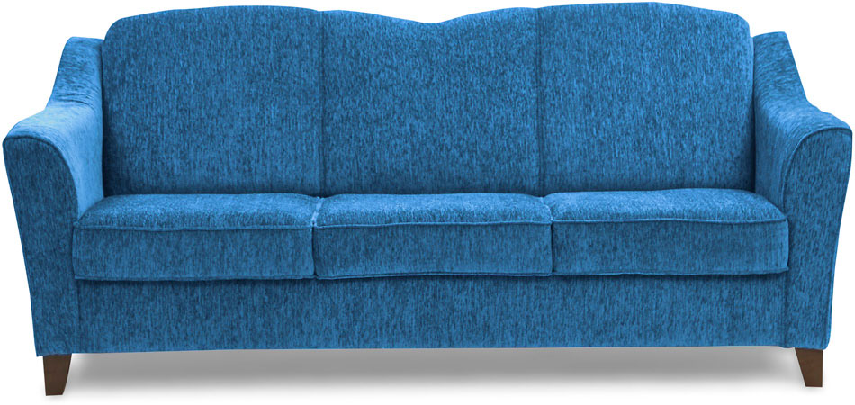 Cresecent - Persian Blue Fabric Sofa (3 - Seater)