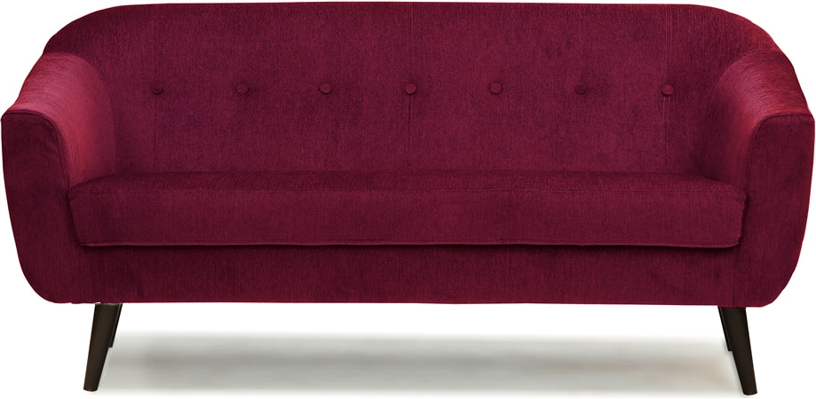 Iris - Carmine Maroon Fabric Sofa 3 - Seater - Maroon