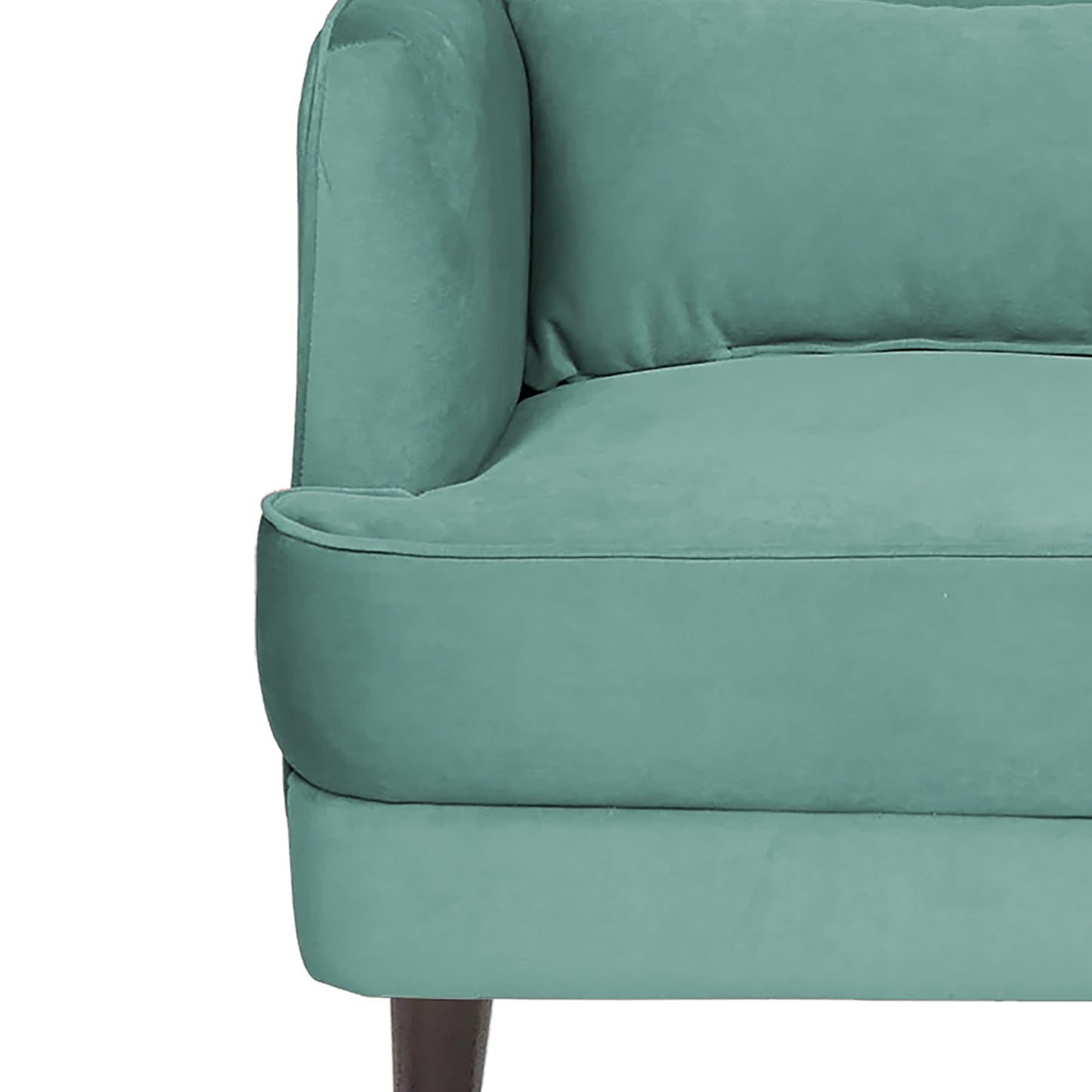 Mabel Tufted Wing Chair Solid Wood Living Room Chair- Sea Green