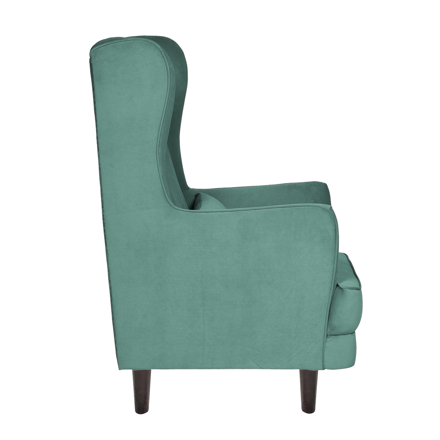 Mabel Tufted Wing Chair Solid Wood Living Room Chair- Sea Green