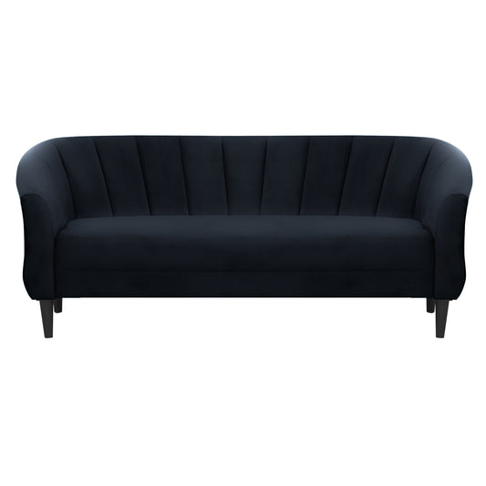 Persia Quilted Back 3 Seater Sofa - Black