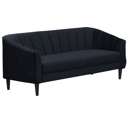 Persia Quilted Back 3 Seater Sofa - Black