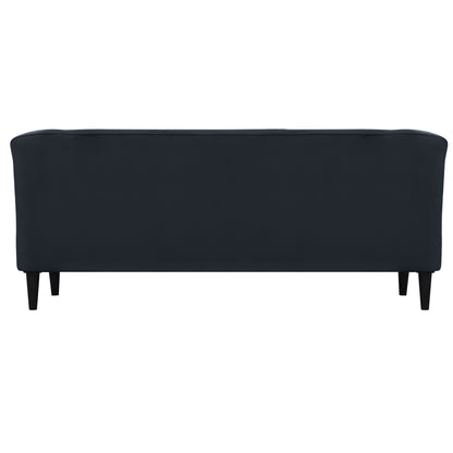 Persia Quilted Back 3 Seater Sofa - Black