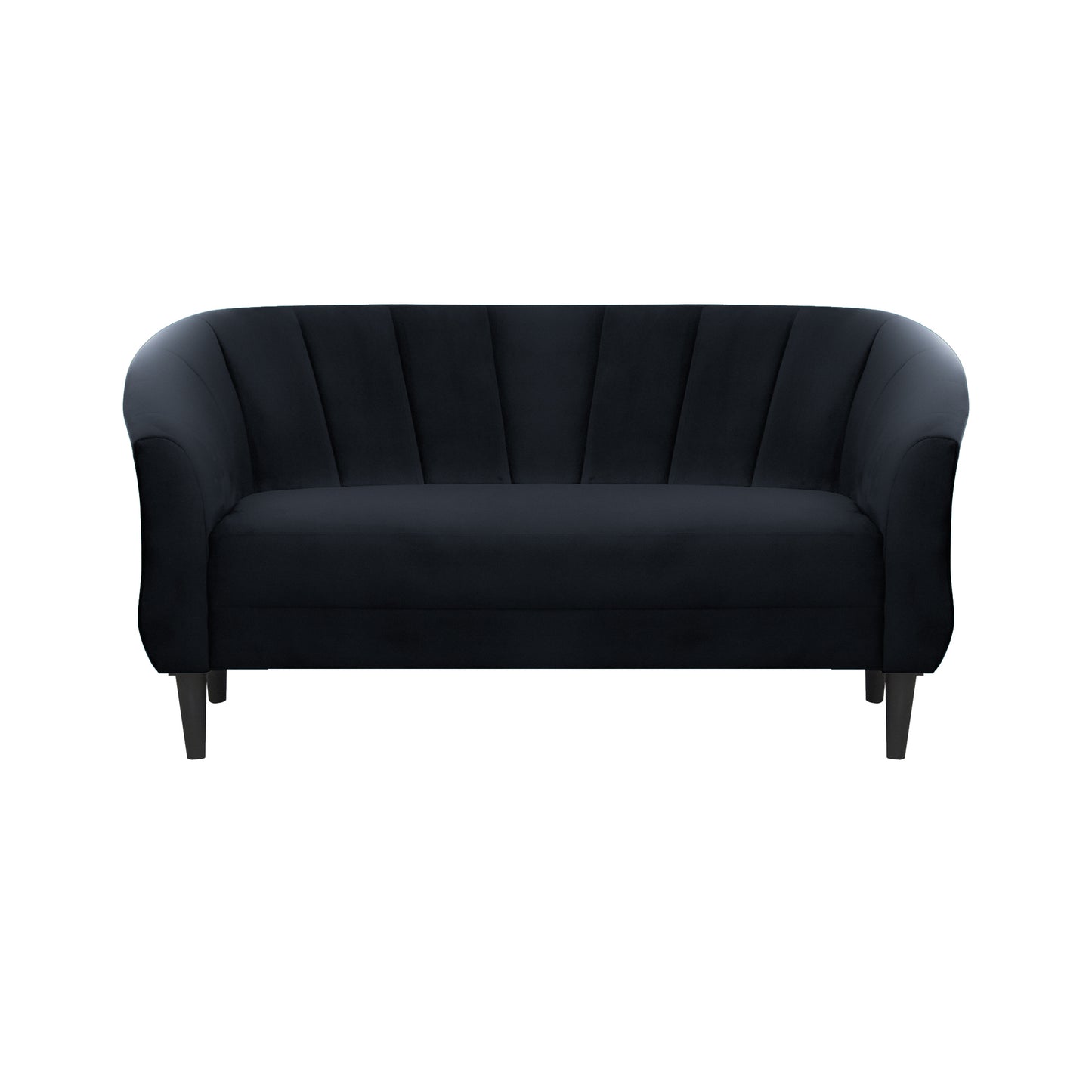 Persia Quilted Back 2 Seater Sofa - Black