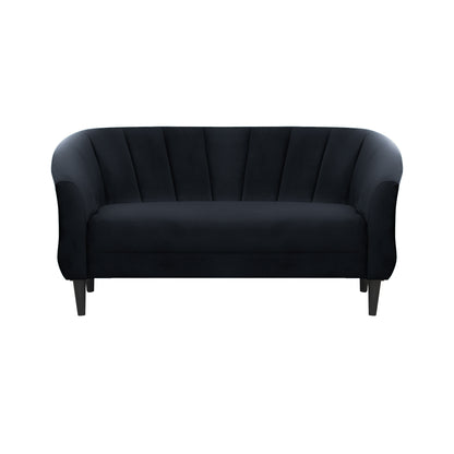 Persia Quilted Back 2 Seater Sofa - Black