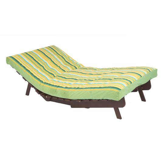 Single - Futon Sofa cum Bed with Mattress - Green