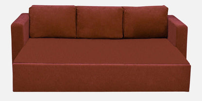 Magnet Fabric 3 Seater Sofa Bed With Loose Cushions and Storage - Rust