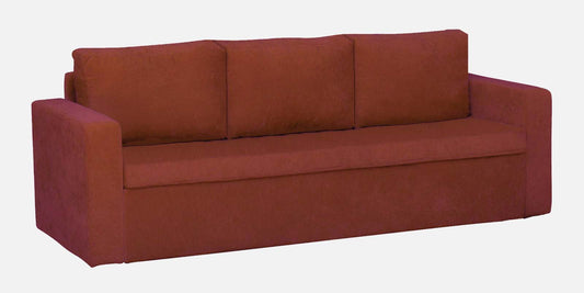 Magnet Fabric 3 Seater Sofa Bed With Loose Cushions and Storage - Rust