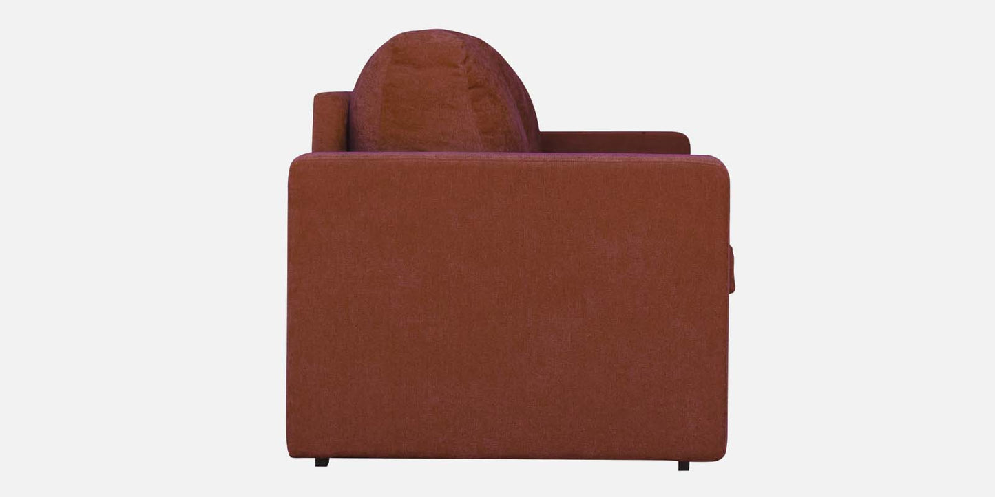 Magnet Fabric 3 Seater Sofa Bed With Loose Cushions and Storage - Rust