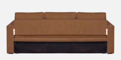 Magnet Fabric 3 Seater Sofa Bed With Loose Cushions and Storage - Brown