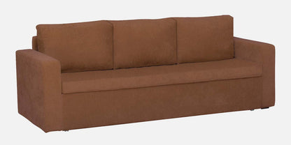 Magnet Fabric 3 Seater Sofa Bed With Loose Cushions and Storage - Brown