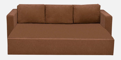 Magnet Fabric 3 Seater Sofa Bed With Loose Cushions and Storage - Brown