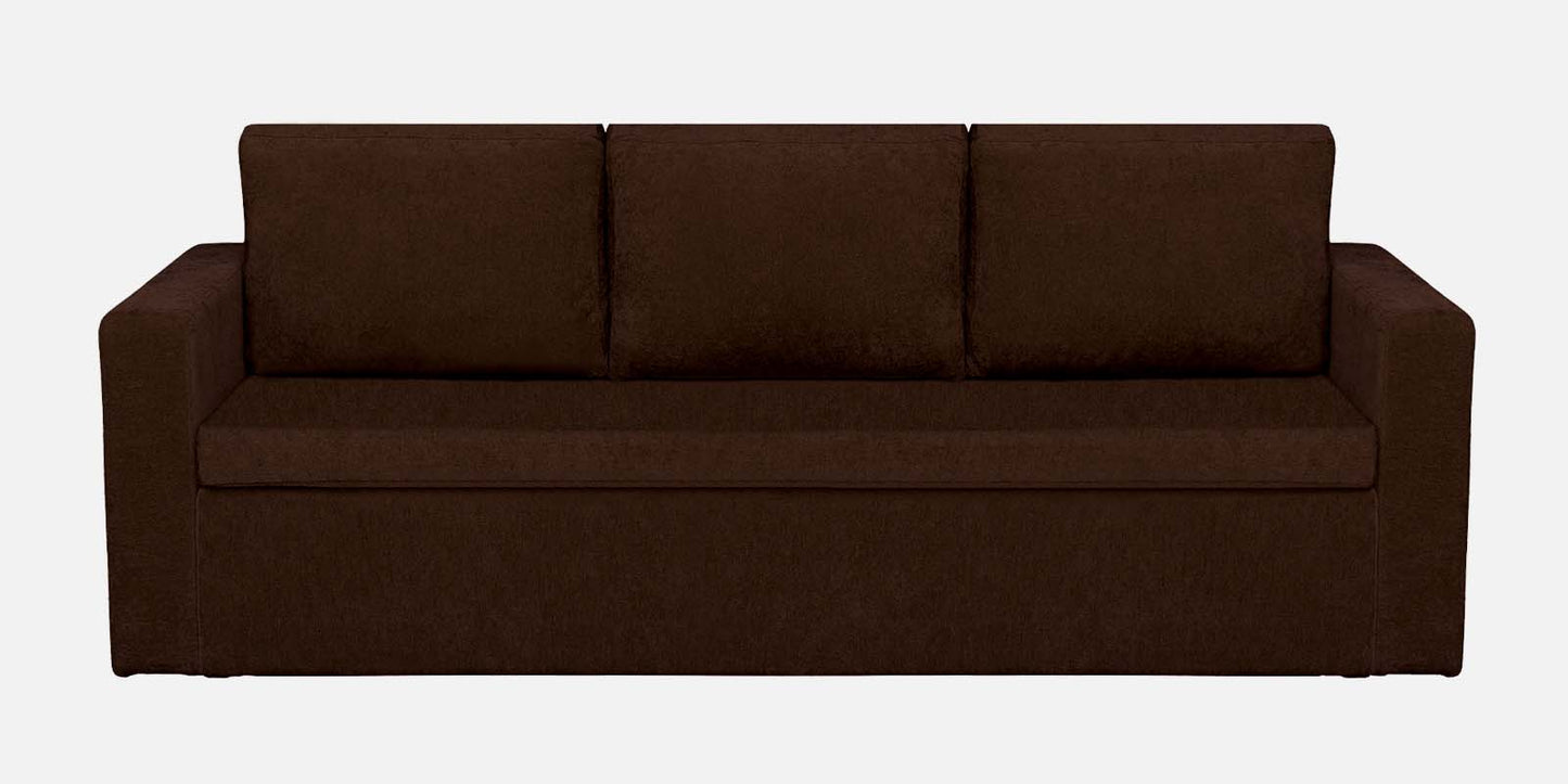 Magnet Fabric 3 Seater Sofa Bed With Loose Cushions and Storage - Coffee