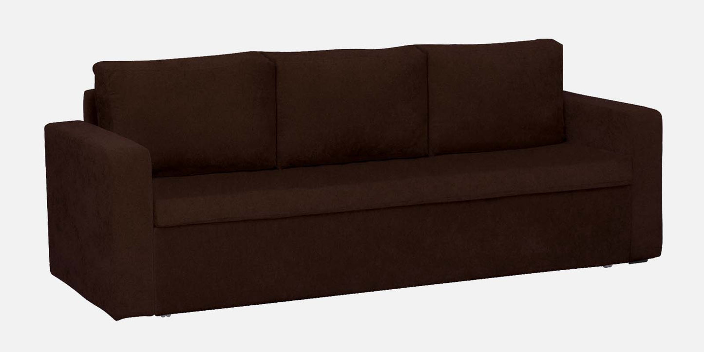 Magnet Fabric 3 Seater Sofa Bed With Loose Cushions and Storage - Coffee