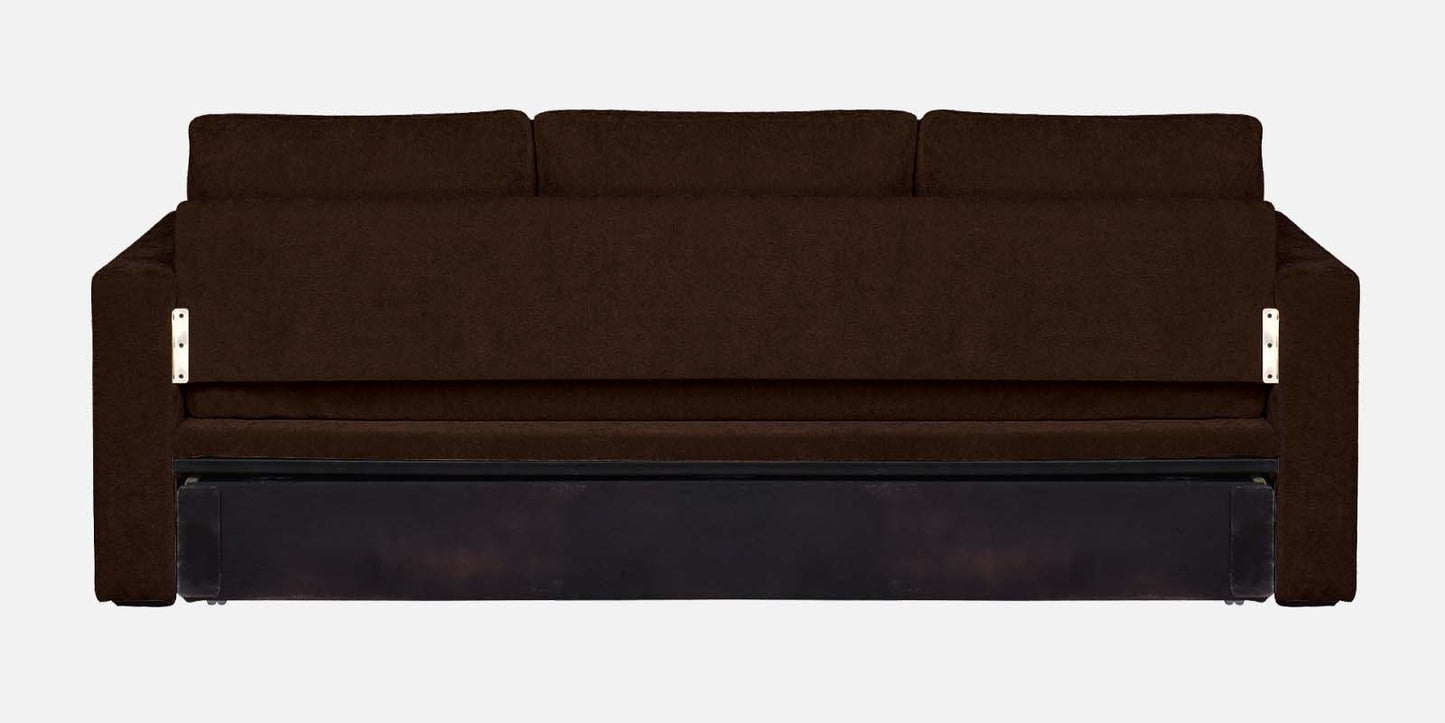 Magnet Fabric 3 Seater Sofa Bed With Loose Cushions and Storage - Coffee