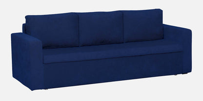 Magnet Fabric 3 Seater Sofa Bed With Loose Cushions and Storage - Royal Blue