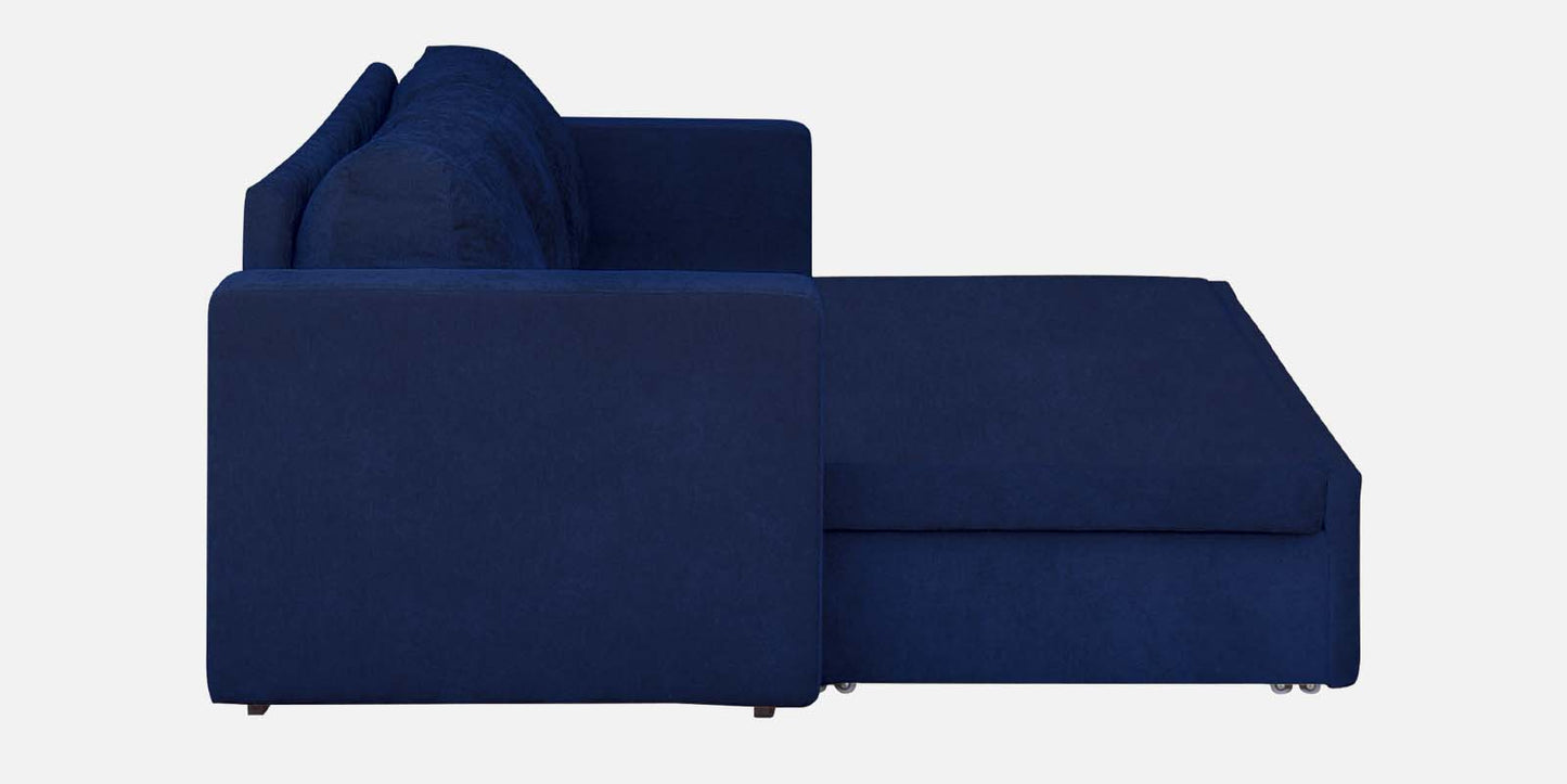 Magnet Fabric 3 Seater Sofa Bed With Loose Cushions and Storage - Royal Blue