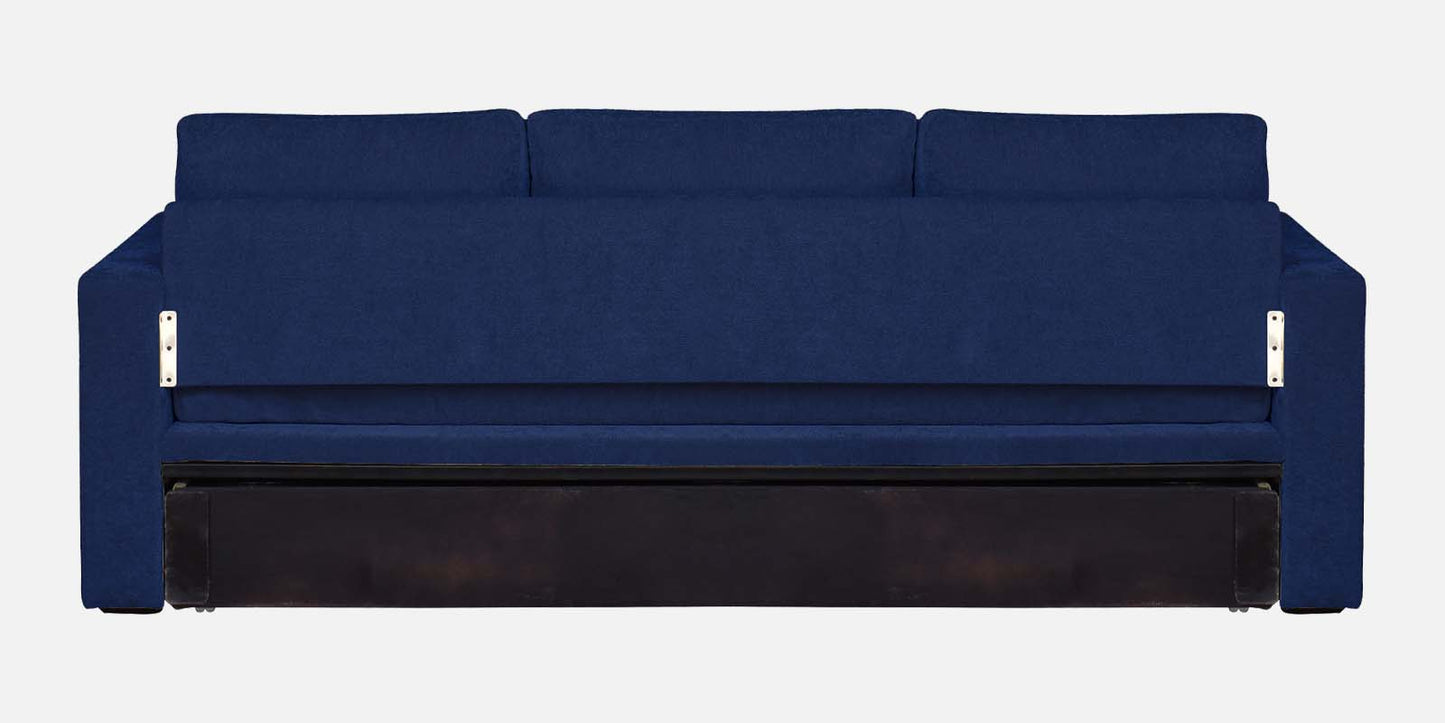 Magnet Fabric 3 Seater Sofa Bed With Loose Cushions and Storage - Royal Blue