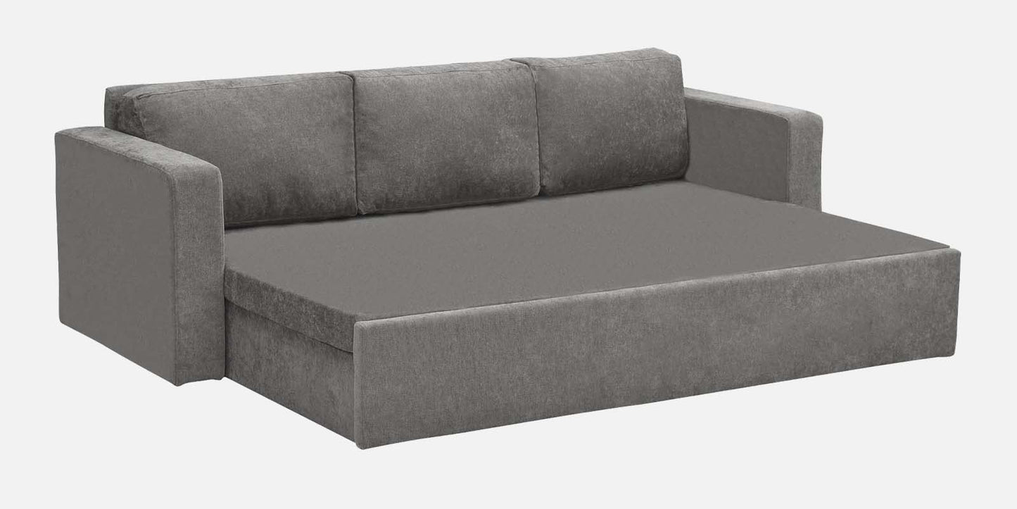 Magnet Fabric 3 Seater Sofa Bed With Loose Cushions and Storage - Grey